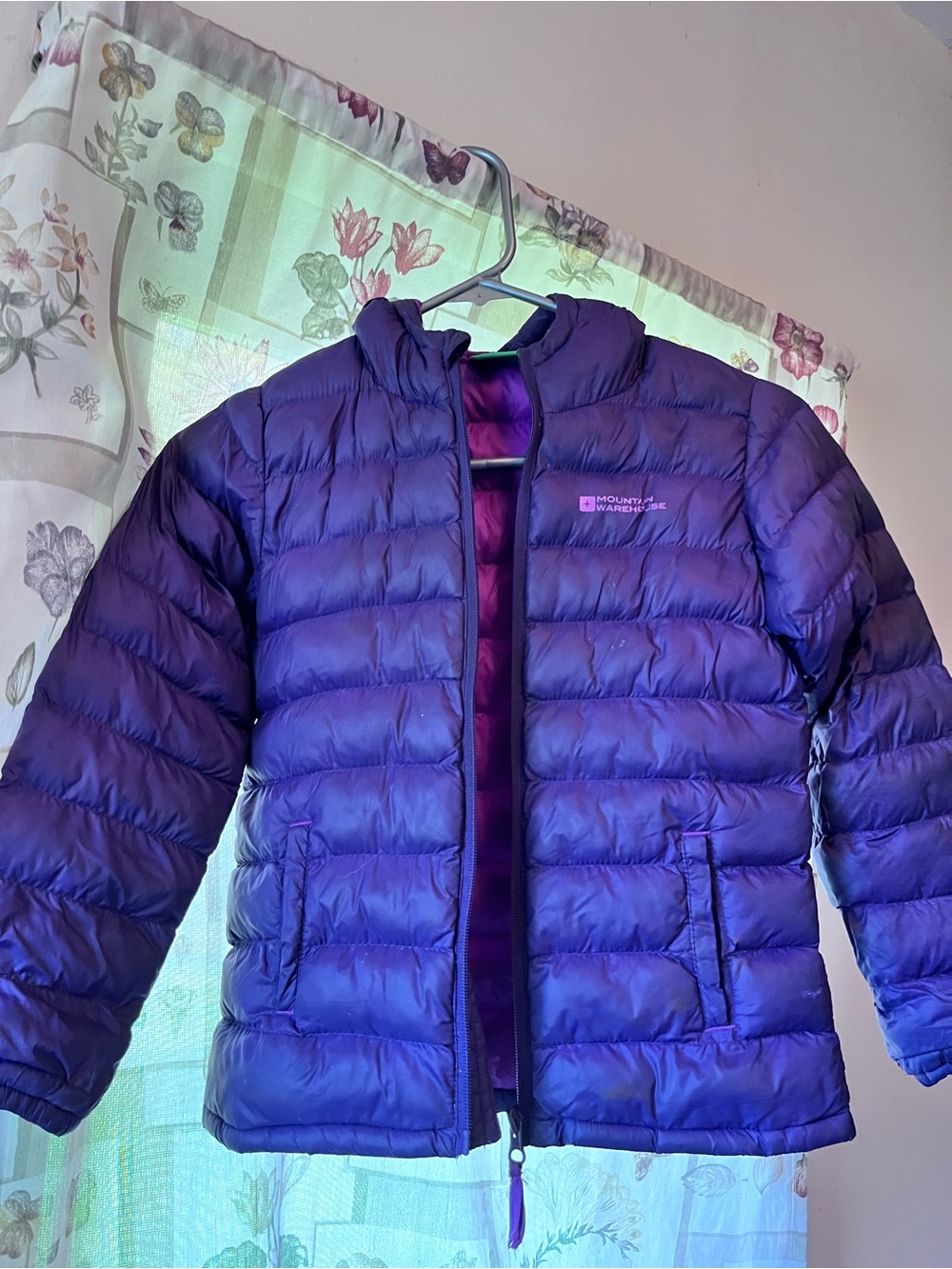 Mountain Warehouse Girls' Purple Insulated Packable Puffer Jacket with Hood